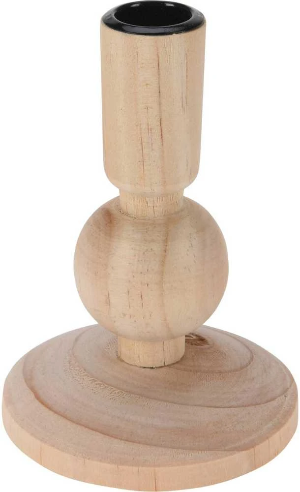 Home Styling Collection Medinė žvakidė, natūrali