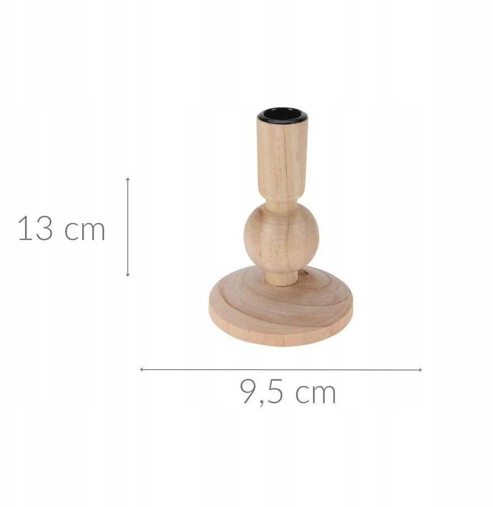 Home Styling Collection Medinė žvakidė, natūrali