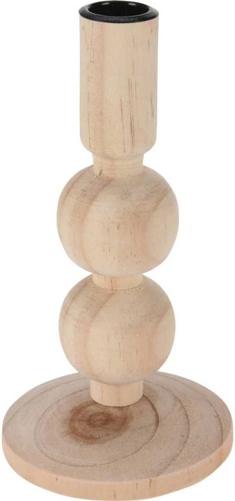 Home Styling Collection Medinė žvakidė, natūrali