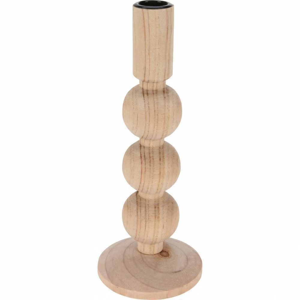 Home Styling Collection Medinė žvakidė, natūrali