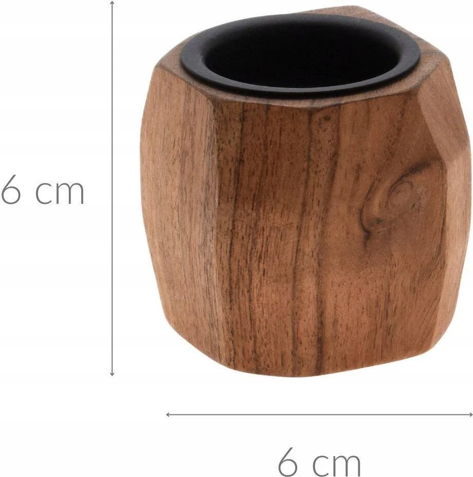 Home Styling Collection Medinė žvakidė, akacija, 6 cm