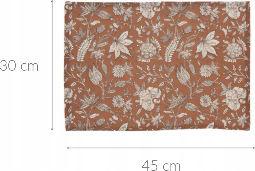 Home Styling Collection Medvilninis padėkliukas su gėlėmis, 45 x 30 cm