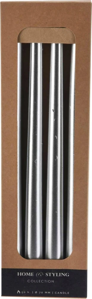 Home Styling Collection Metalinės stalo žvakės, 30 cm