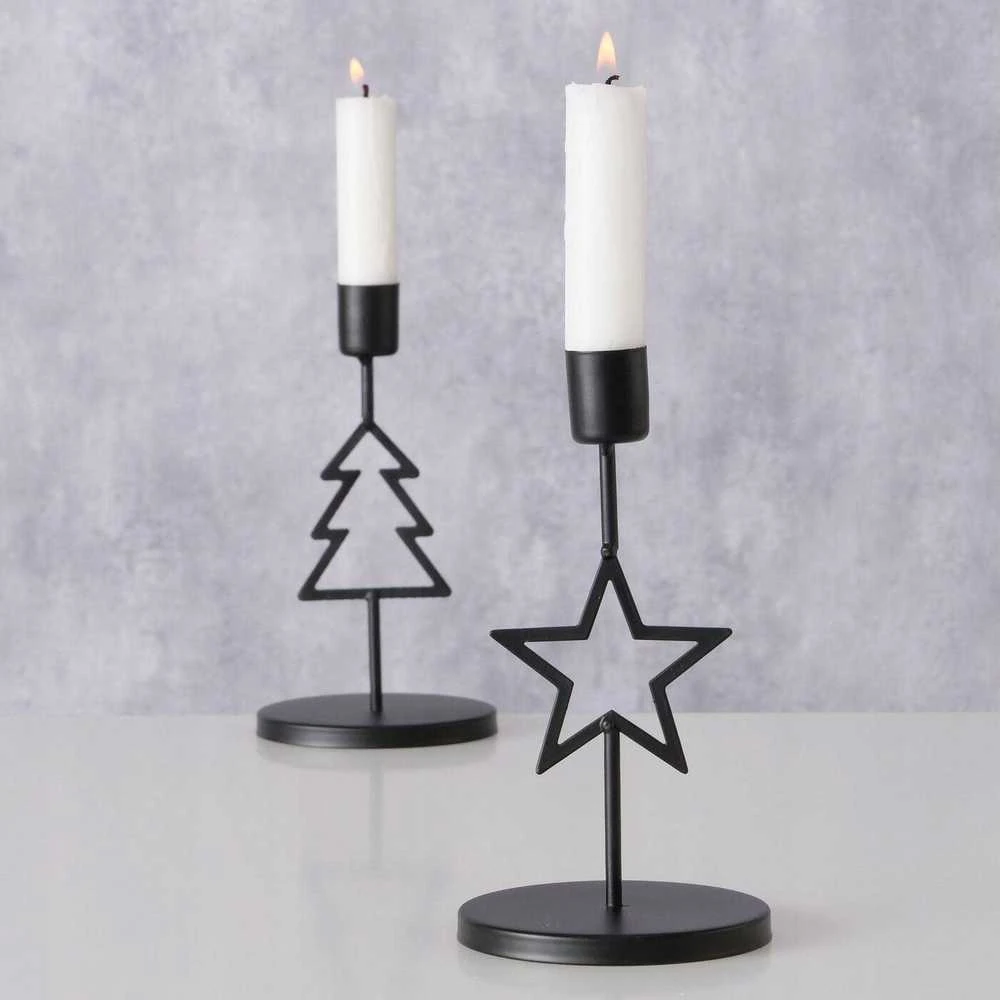 Home Styling Collection Metalinis žvakidė vienai žvakei NORGA, aukštis 17 cm