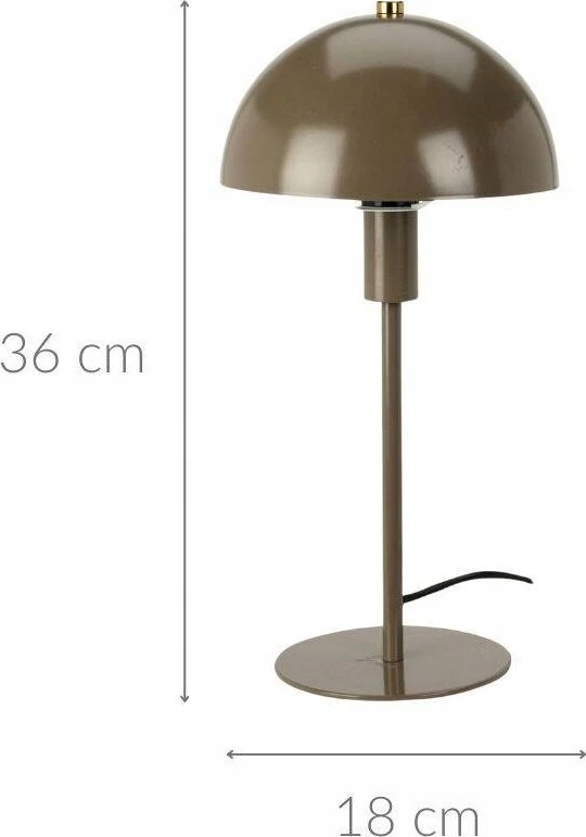 Home Styling Collection Metalinė stalinė lempa, grybas, 18 x 36 cm