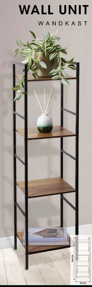 KOOPMAN Trends4You Metalinis Stalčiukas 29,5x23,5x106,5 cm - Knygų Lentyna - Saugojimo Stovas