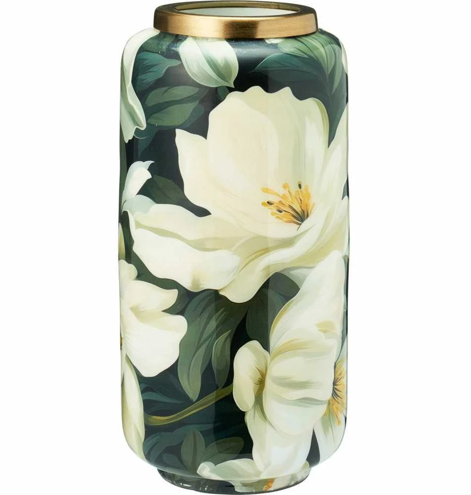 Home Styling Collection Metalinė dekoratyvinė vaza BADU, auksinė obwoluta