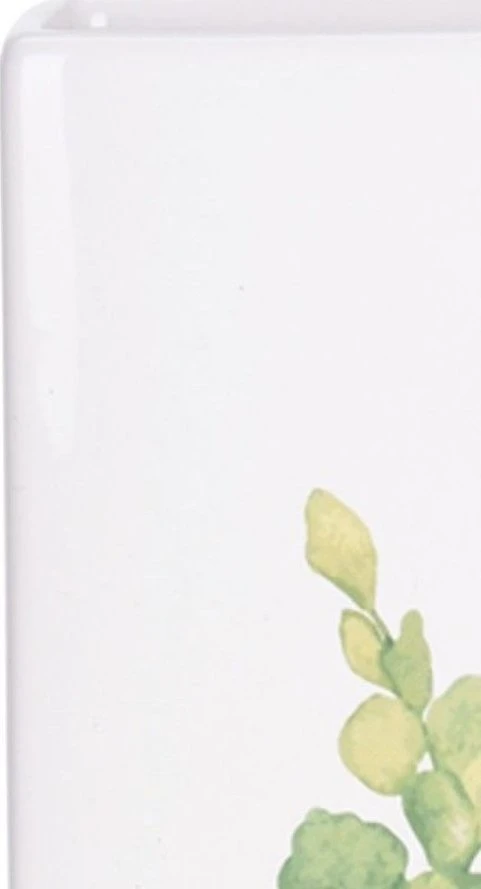 Home Styling Collection Pakabinamas oro drėkintuvas, keraminis, baltos spalvos su augalų motyvais, 300 ml
