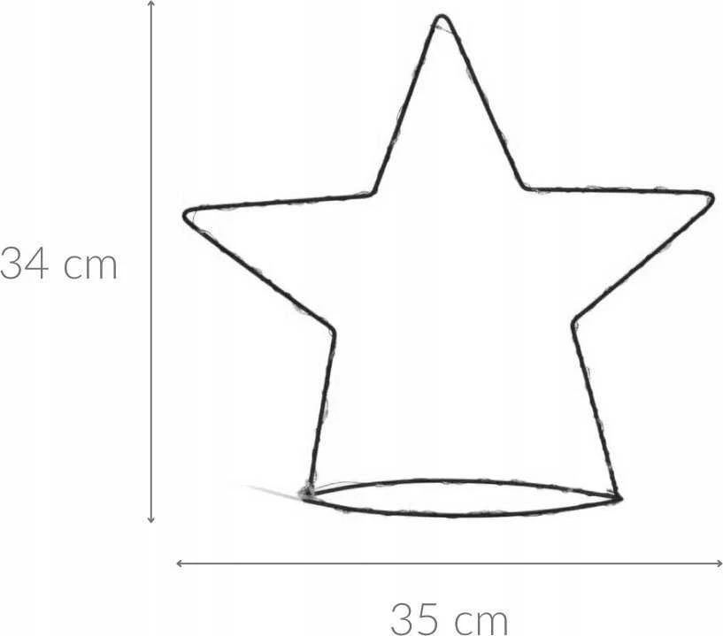 Home Styling Collection Paprasta vielinė figūrėlė su LED apdaila, 34 cm