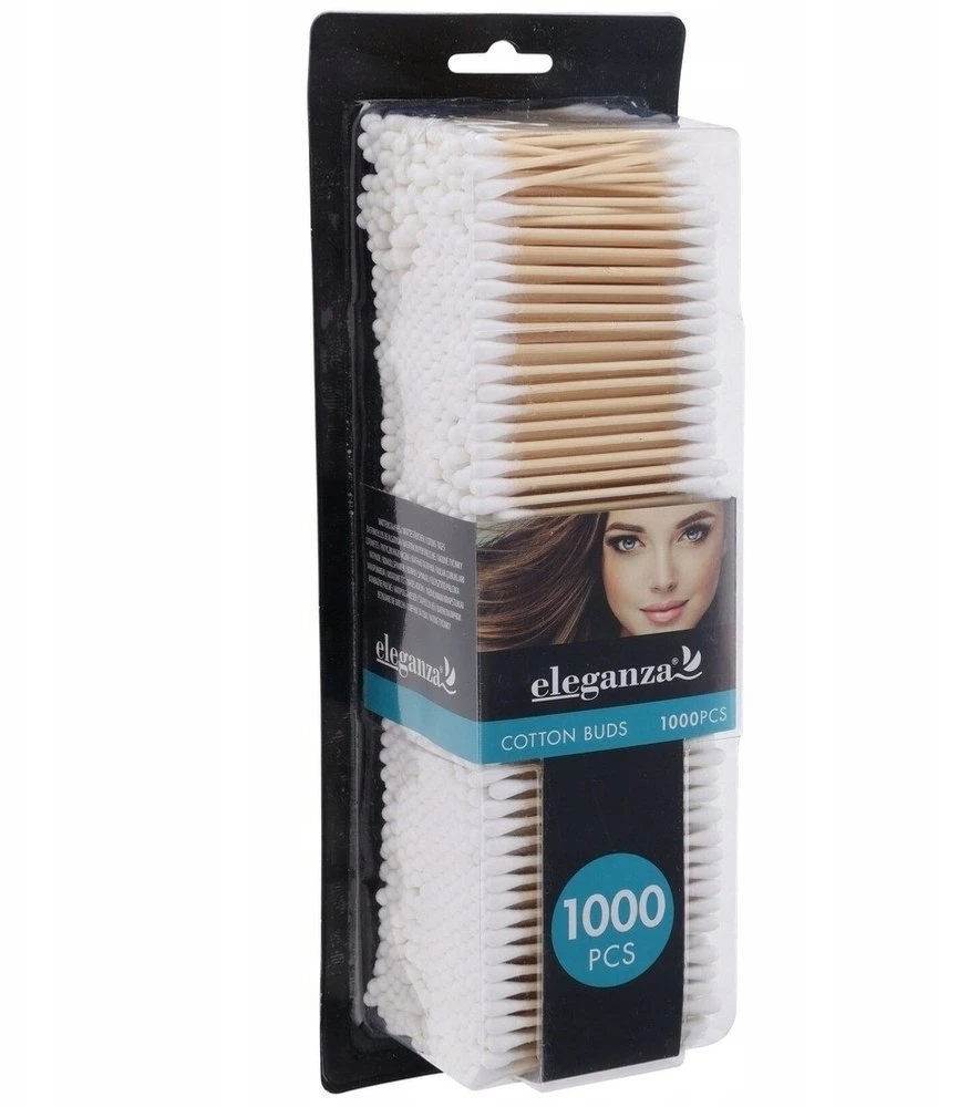 Home Styling Collection Eleganza kosmetiniai lazdelės, 1000 vnt. bambuko ir medvilnės