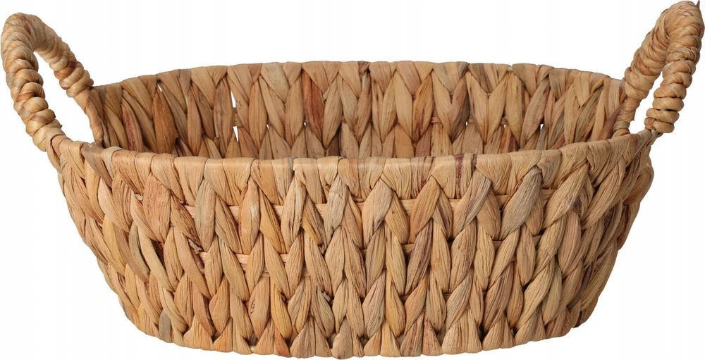 Home Styling Collection Pintas vandens hiacinto duonos krepšelis BRAID, su rankenomis, 30 x 25 cm