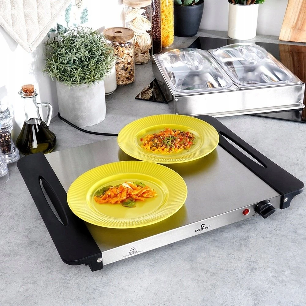 Kaitlentė Home Styling Collection Excellent Electricks Elektrinis Maisto Šildytuvas 200W Nerūdijančio Plieno