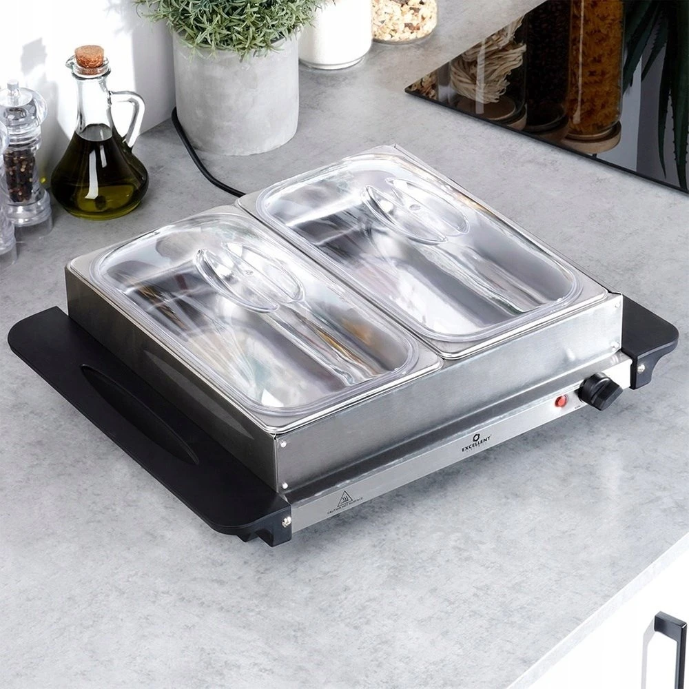 Kaitlentė Home Styling Collection Excellent Electricks Elektrinis Maisto Šildytuvas 200W Nerūdijančio Plieno