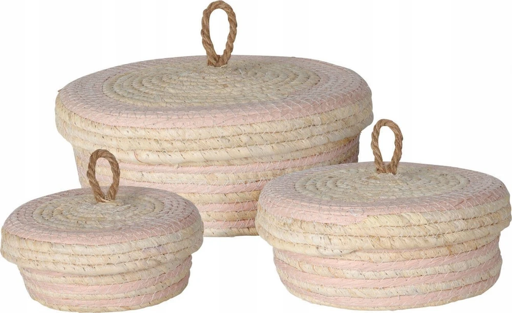 Home Styling Collection PIECES Sandėliavimo konteineriai su dangteliu, 3 vnt