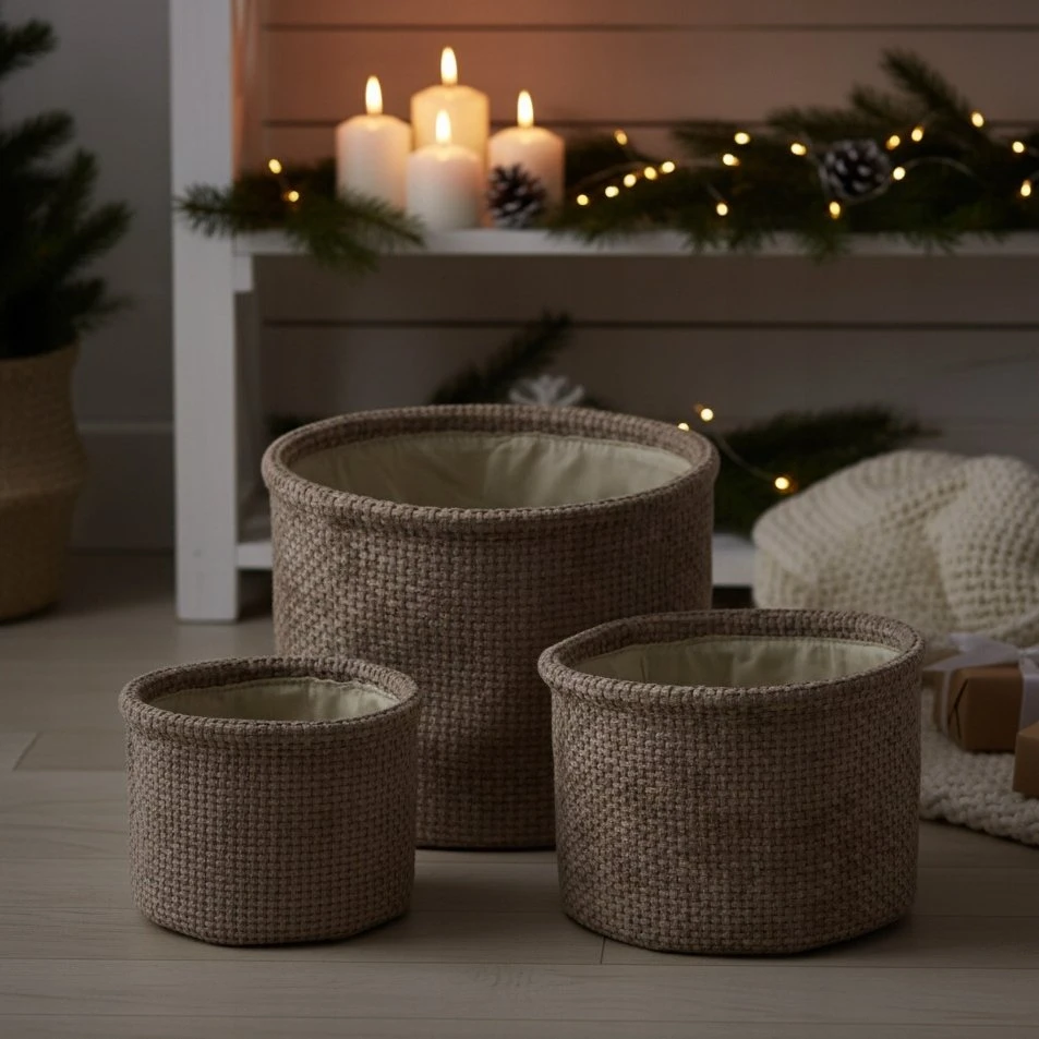 Home Styling Collection Apvalių daiktadėžių rinkinys, 3 vnt.