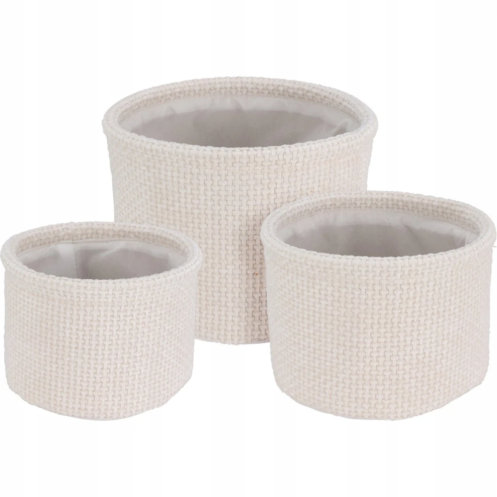 Home Styling Collection PIECES Apvalių daiktadėžių rinkinys, 3 dalys.