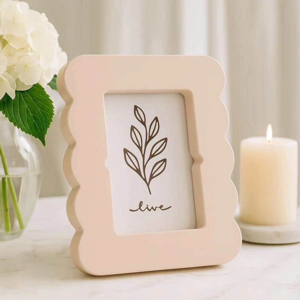 Home Styling Collection Frame Nuotraukų rėmelis su banguotu kraštu, PAGRINDAS, 16 x 2,2 x 20,8 cm