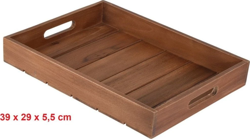 Home Styling Collection PIECES TEAK dekoratyvinių padėklų rinkinys, 3 vnt