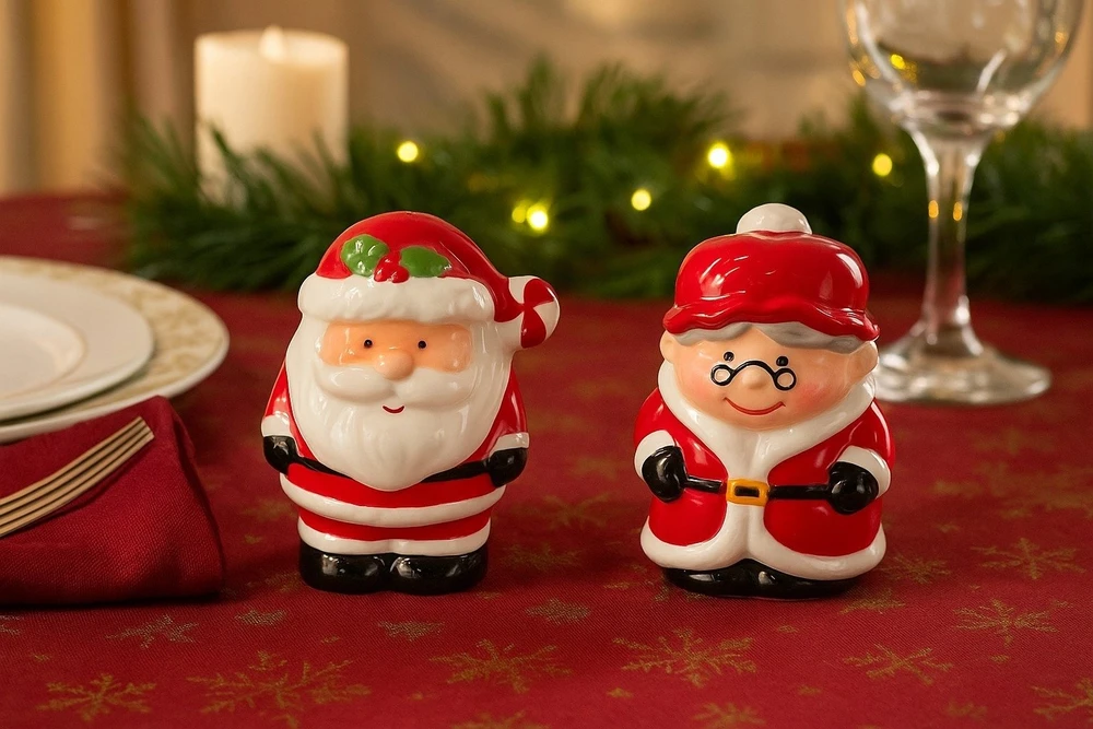 Home Styling Collection Kalėdinių prieskonių rinkinys, Kalėdų Senelis ir Kalėdų Senelė