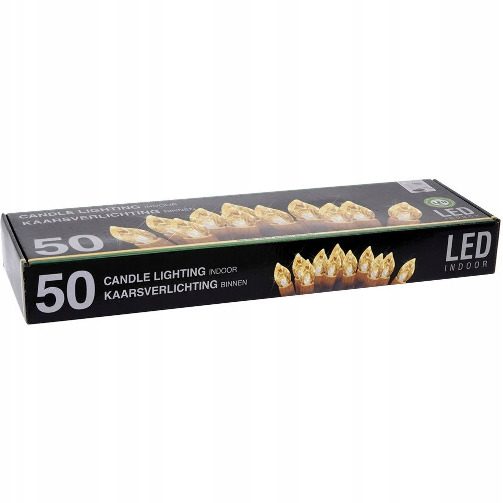 Christmas Gifts KALĖDINĖS LEMPUTĖS GIRLIANDA ŽVAKUTĖS 50 LED ŠILTA BALTA 518423