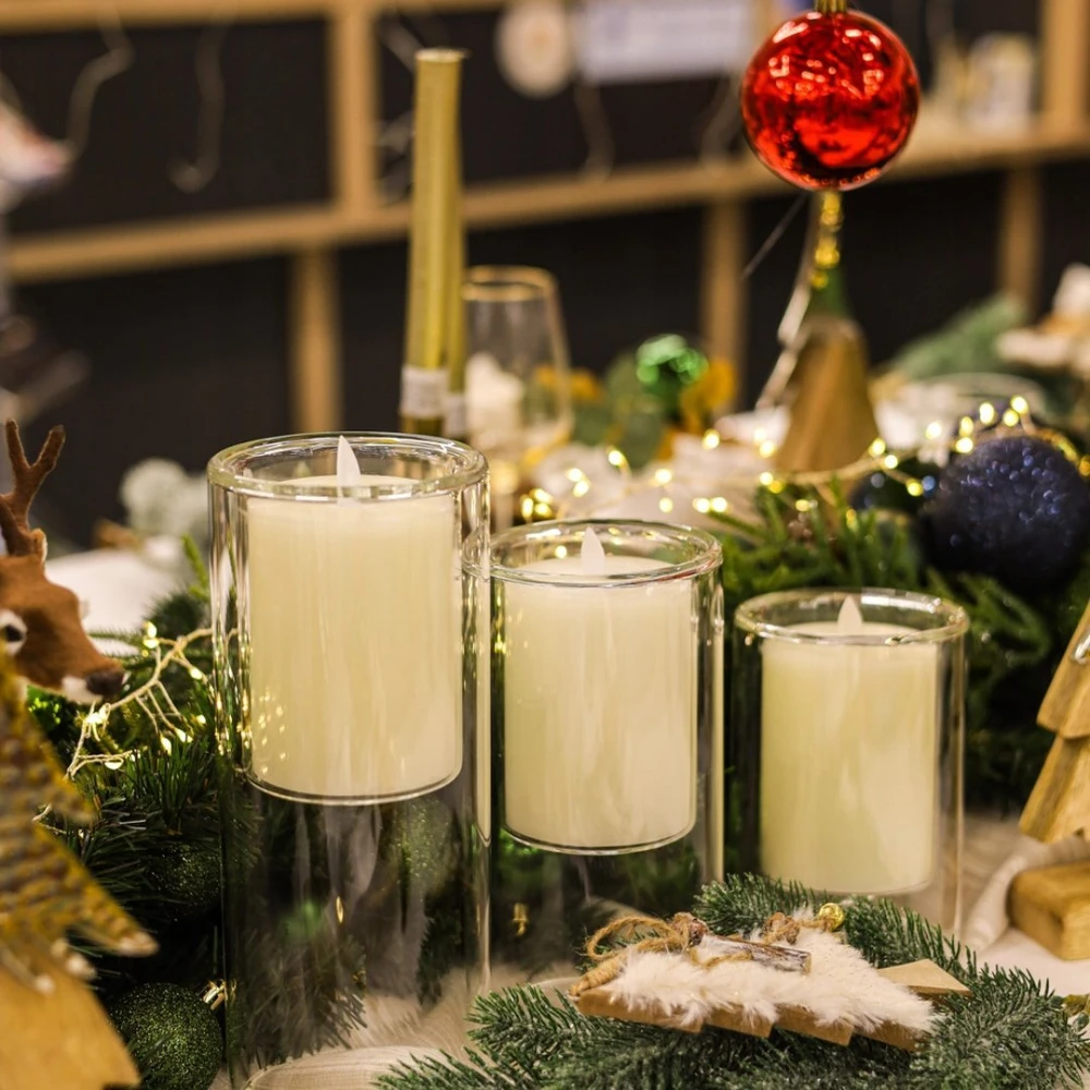 Home Styling Collection LED žvakė stiklinė, balta