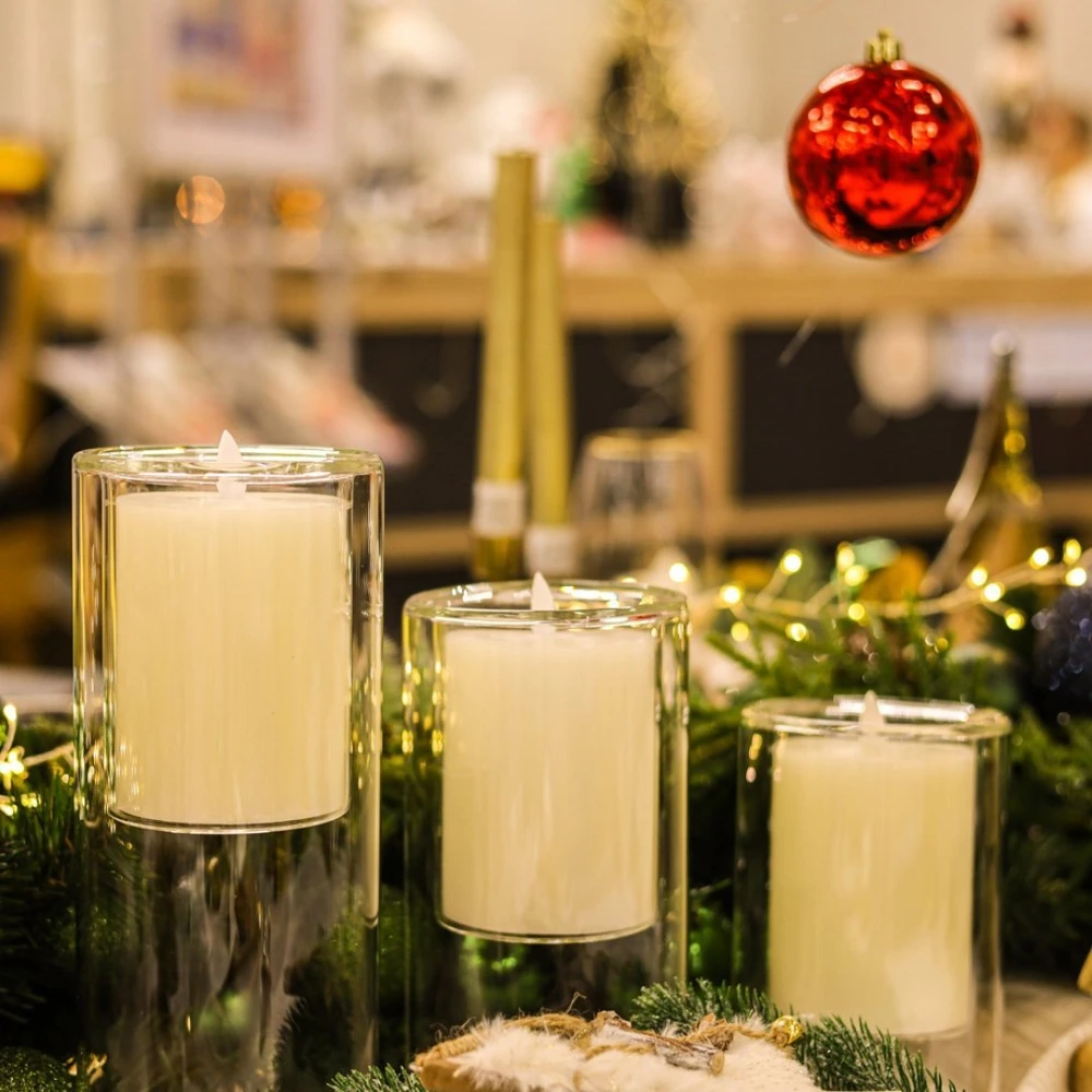 Home Styling Collection LED žvakė stiklinė, balta