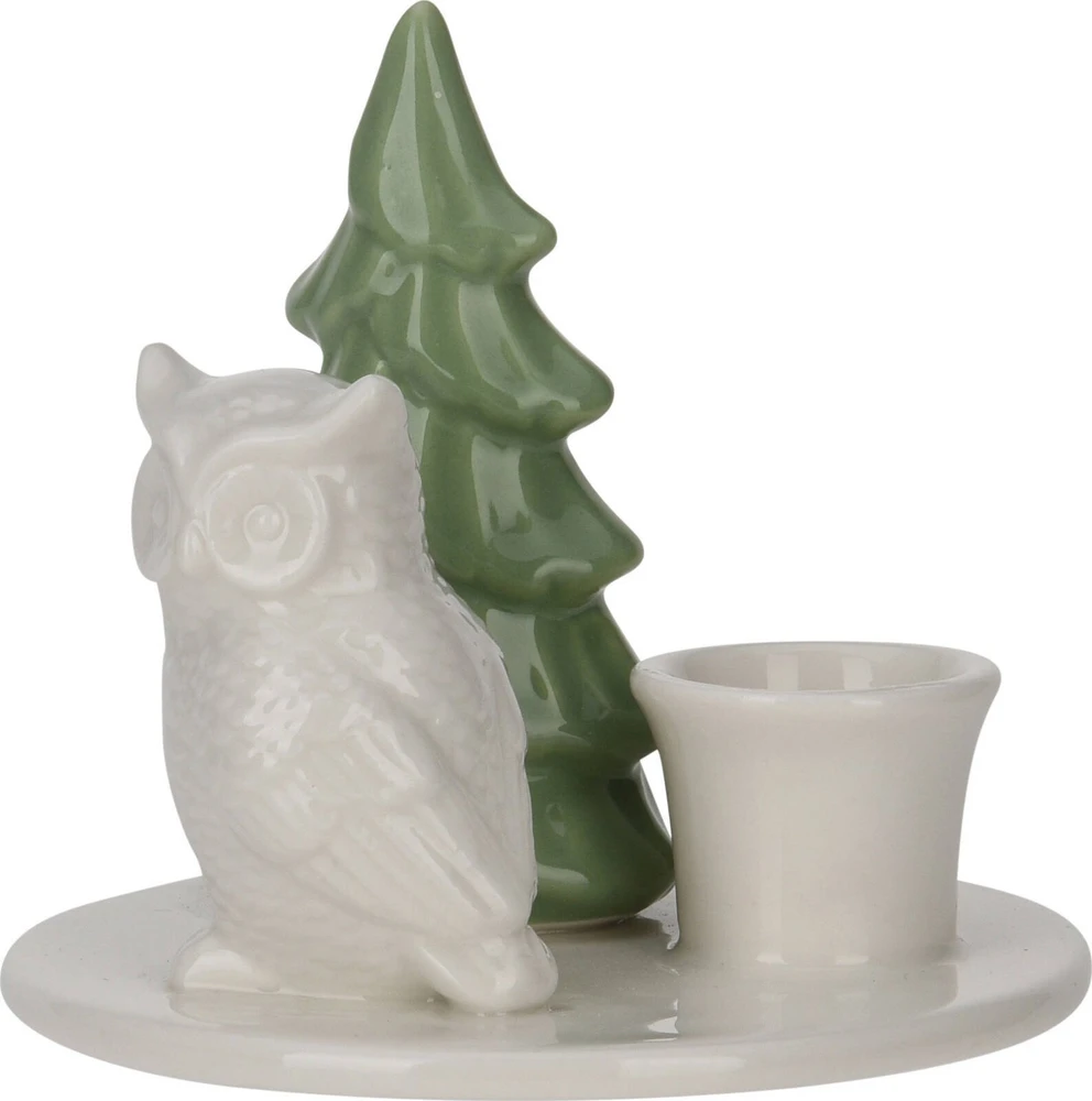 Home Styling Collection Keramikinė žvakių laikiklis su eglute, 8 cm