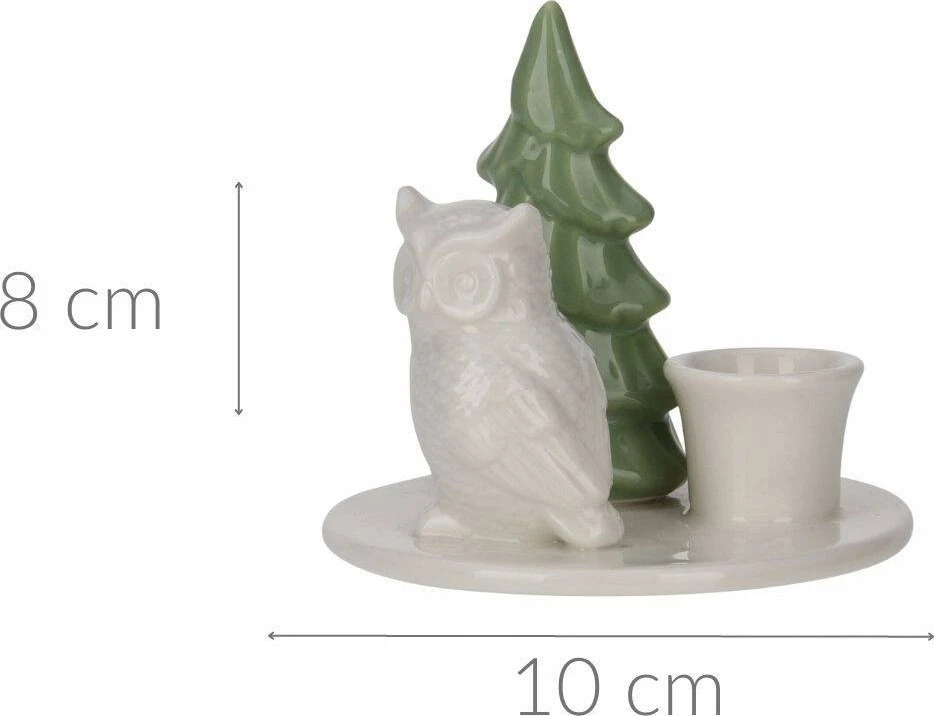 Home Styling Collection Keramikinė žvakių laikiklis su eglute, 8 cm