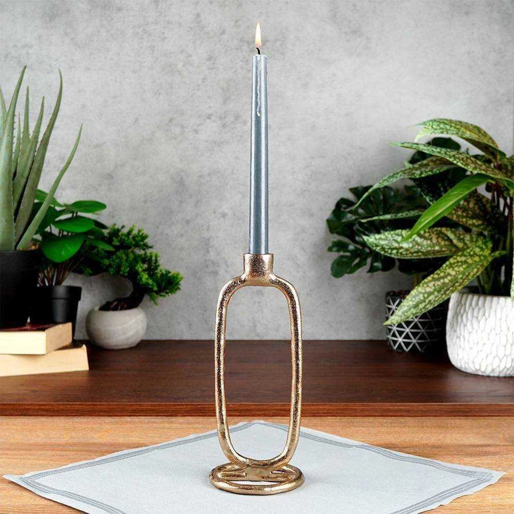Home Styling Collection Žvakidė 24 cm Aliuminis Auksinis