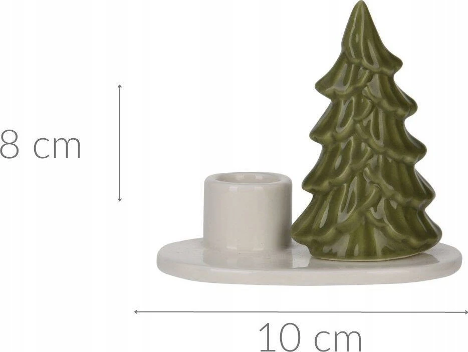 Home Styling Collection Kalėdinė žvakidė su eglute, 8 cm