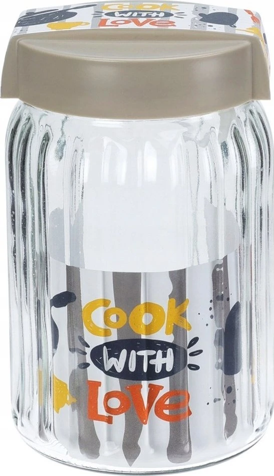 Home Styling Collection Stiklinis indas birių produktų saugojimui 1,3 l