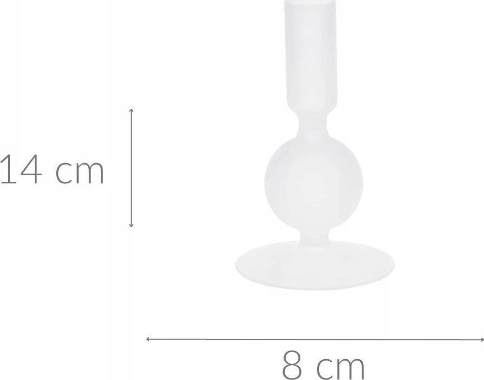 Home Styling Collection Stiklinė žvakidė ant kojos, 14 cm