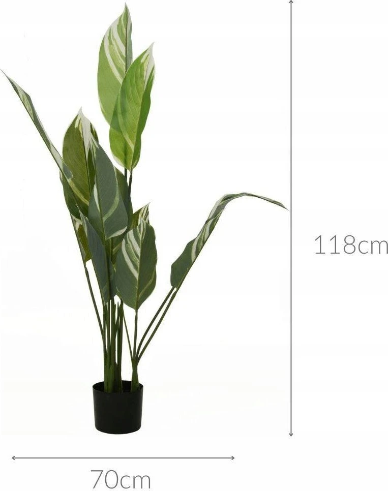 Home Styling Collection Dirbtinis augalas dideliais lapais, 118 cm