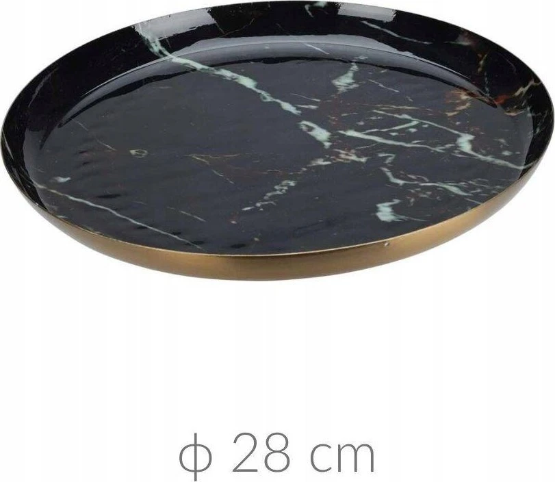 Home Styling Collection Dekoratyvinė lėkštė, juodas marmuras, 28 cm