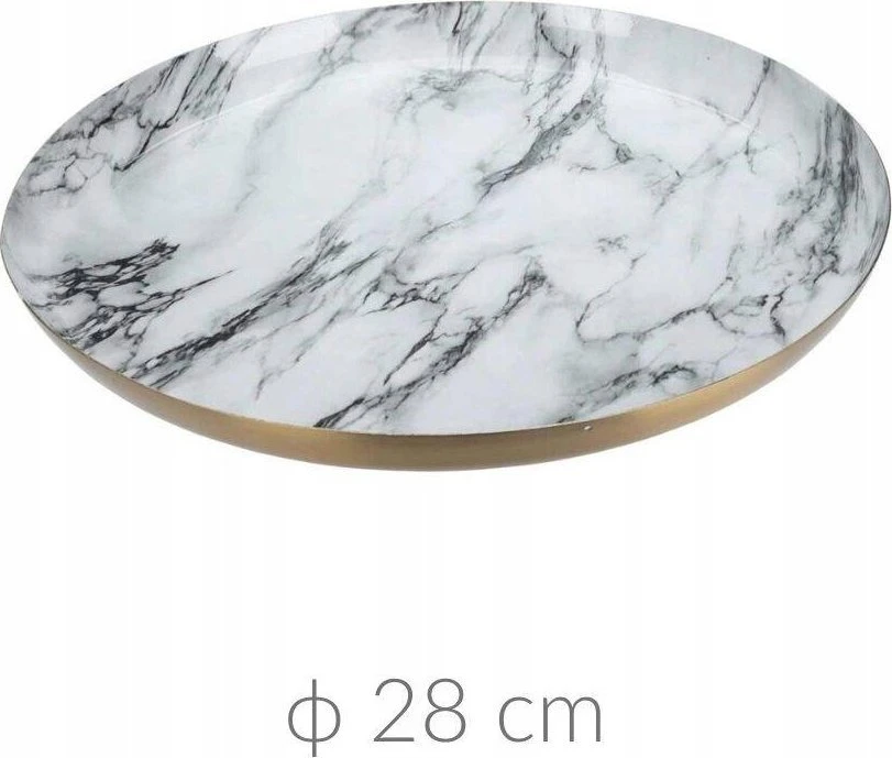 Home Styling Collection Dekoratyvinė lėkštė, baltas marmuras