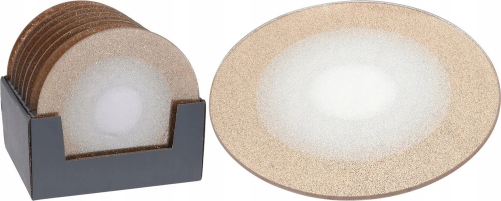 Home Styling Collection Dekoteller Stiklinė Dekoratyvinė Plokštė su Blizgučiais 20 cm