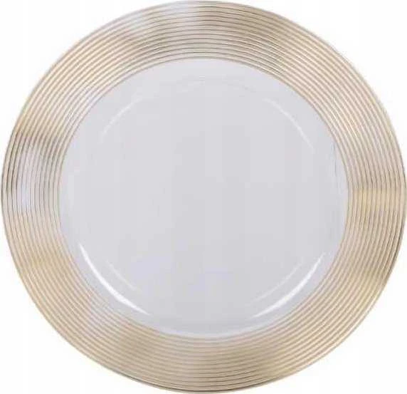 Home Styling Collection Skaidri apatinė plokštė su aukso dekoru, Ø 33 cm