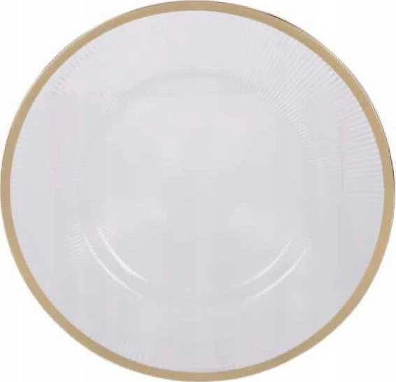 Home Styling Collection Skaidri apatinė plokštė su aukso dekoru, Ø 33 cm