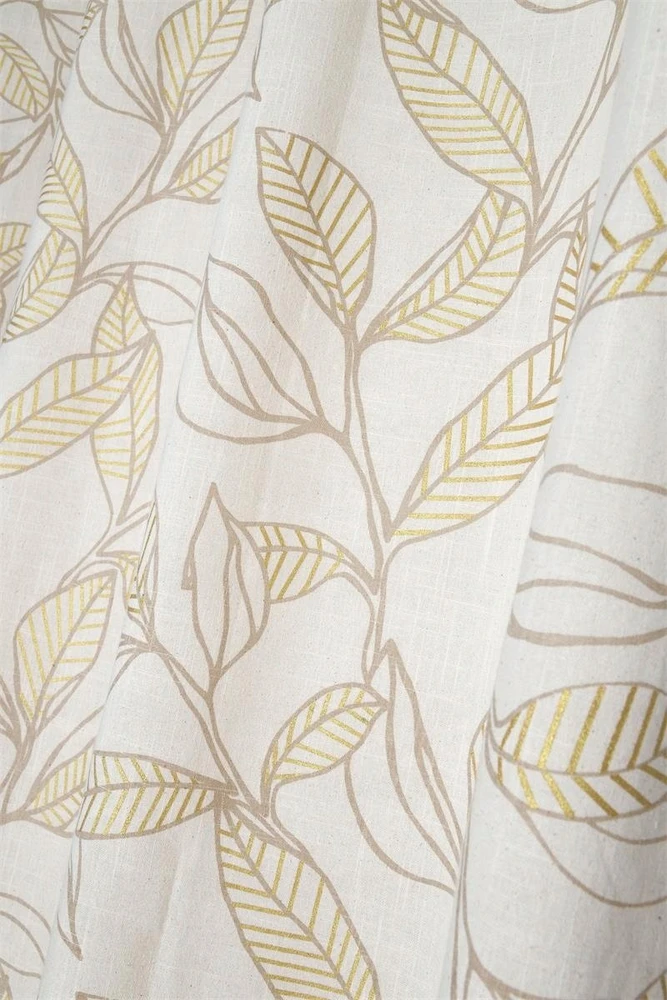 Home Styling Collection Užuolaida su blyškių lapų raštu ANER, 260 x 140 cm