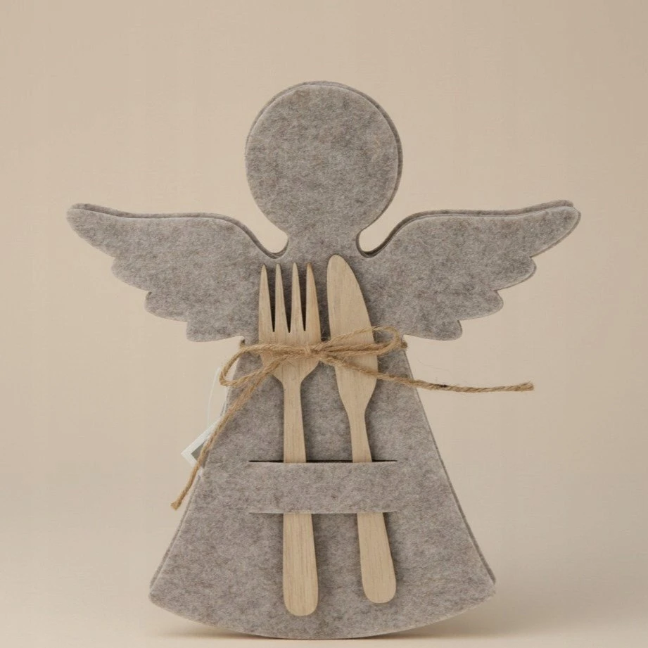 Home Styling Collection Veltinio stalo įrankių kišenė angelo formos, 22 x 20 cm