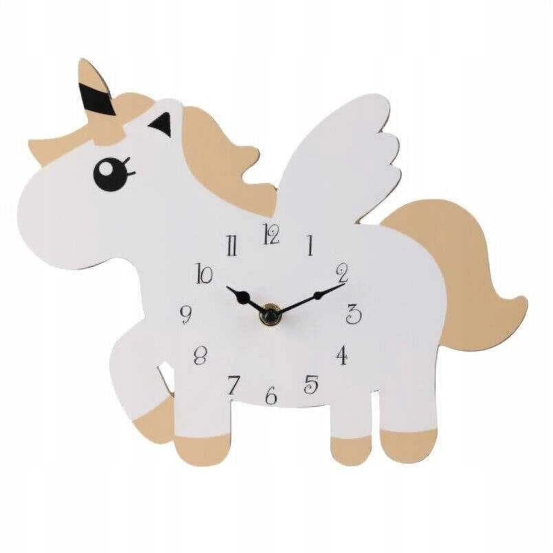 Home Styling Collection Unicorn Vienaragis sieninis laikrodis iš MDF, 30 x 24 cm