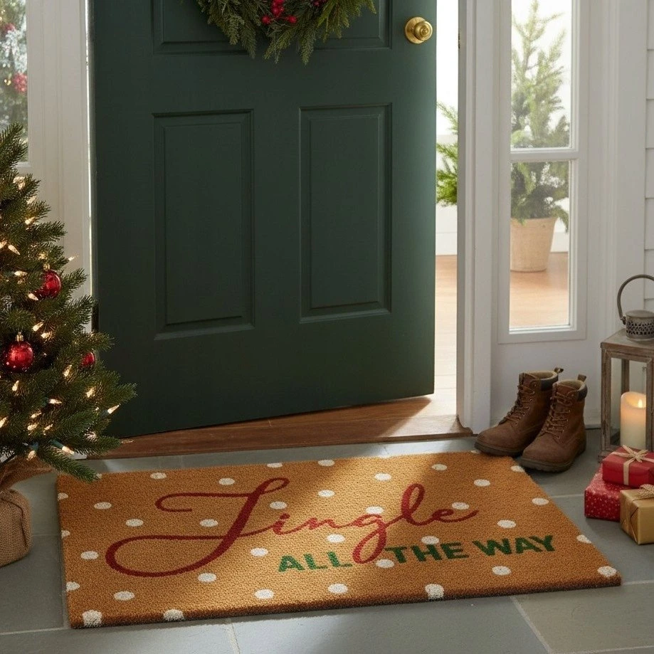 Home Styling Collection Kalėdinis kilimėlis iš kokoso pluošto, 59x39 cm