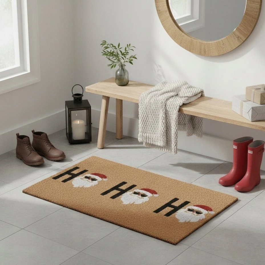 Home Styling Collection Kokoso pluošto kilimėlis 59x39 cm, Kalėdų Senelis