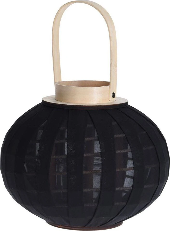 Home Styling Collection Žibintas žvakidė 22 cm Medinis Juodas