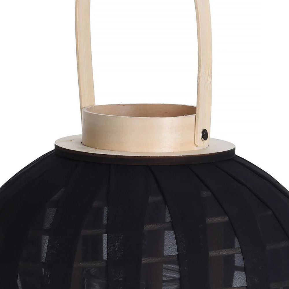 Home Styling Collection Žibintas žvakidė 22 cm Medinis Juodas