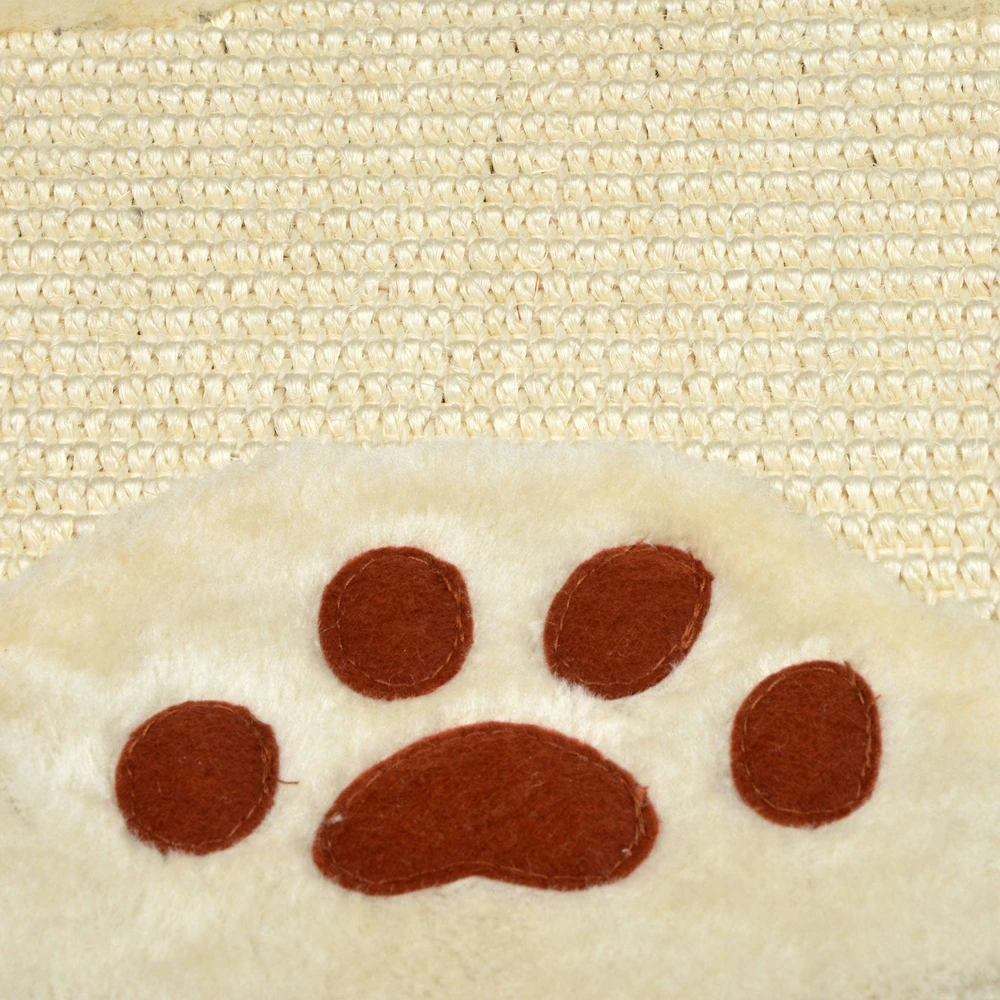 Homea Cat draskymasis letenos formos su pomponu, 35 x 35 x 23 cm, smėlio spalvos