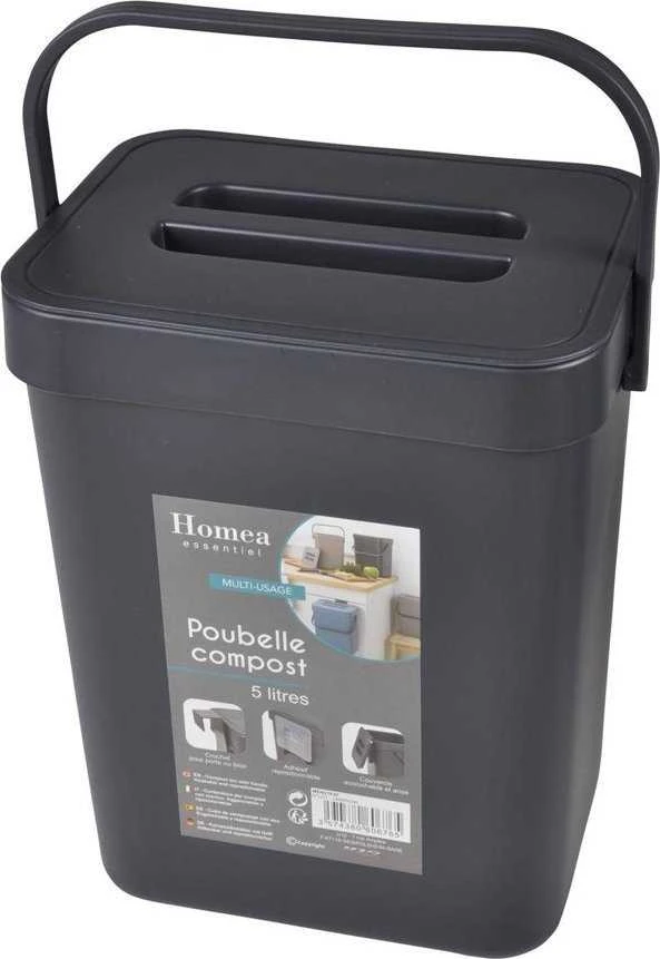 Homea Home kompostavimo dėžė su rankena, 5l
