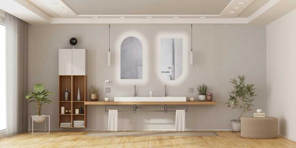 Lustro Homede MIRR MASTERJERO WITH LIGHT LED SEMI-OVAL
