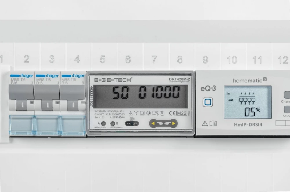 HomeMatic IP Homematic IP sąsaja skaitmeniniams elektros skaitikliams (HmIP-ESI-LED), matavimo prietaisui (baltas)