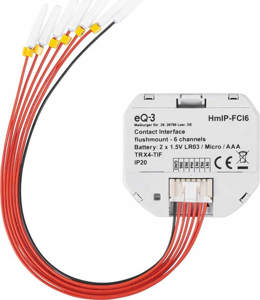 eQ-3 HomeMatic IP Interfejs kontaktowy Podtynkowy – 6-krotny